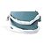 Borsa a Spalla in Pelle con Logo Coach Blu Turchese
