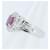 Autre Marque Pt850 Rubin-Diamant-Ring Rot - Ansicht 2