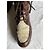 Stivaletti stringati Kenzo in pelle marrone e pony T 38 Marrone scuro - vista 3