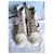 Lanvin High-Top-Sneaker aus beigem Leder mit Python-Spitze Größe 39 - Ansicht 2