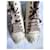 Lanvin High-Top-Sneaker aus beigem Leder mit Python-Spitze Größe 39 - Ansicht 7