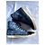 Lanvin High-Top-Sneaker aus Canvas mit lackierter Lederzehe Größe 39 Blau - Ansicht 3