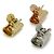 Set di fermagli per capelli Louis Vuitton Marrone Argento D'oro - vista 4