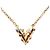 Collier Pendentif en Rhinestones Plaqué Or Louis Vuitton Doré