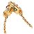 Collier Pendentif en Rhinestones Plaqué Or Louis Vuitton Doré - vue 3