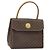 Céline Borsa a mano in tela Macadam CELINE in pelle PVC marrone oro Auth 159824 D'oro