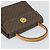 Céline Borsa a mano in tela Macadam CELINE in pelle PVC marrone oro Auth 159824 D'oro - vista 6