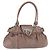 Borsa a mano Gancini in pelle beige argento Salvatore Ferragamo Auth 169577