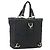 Borsa Tote Abbey GG Canvas Gucci Nero Oro 130739 Auth 170301 D'oro