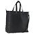 Valentino Bolsa Tote de couro 2 em 1 Preto Prata Auth BA9899