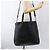 Valentino Bolsa Tote de couro 2 em 1 Preto Prata Auth BA9899 - vista 22