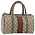 Borsa Gucci GG Supreme Web Sherry Line PVC Beige Oro 39 02 006 Auth 170110 D'oro