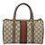 Borsa Gucci GG Supreme Web Sherry Line PVC Beige Oro 39 02 006 Auth 170110 D'oro - vista 2