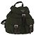 PRADA Backpack Nylon Khaki Silver Auth 166761 Silvery