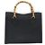 Borsa a mano in pelle Gucci Bamboo Nera Oro 002 1186 0260 Auth ep13167 Nero D'oro - vista 2