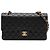 Timeless Chanel Borsa a spalla matelassé in pelle caviar nera con doppio flap classico medio Nero