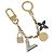 LOUIS VUITTON Portachiavi in metallo Chain Caleido V Charm oro M67379 LV Auth 170801