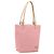 FENDI Zucchino Canvas Tote Bag Pink Silber Auth 170255