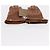 BURBERRY Handschuhe Leder Größe 7 Braun Gold Auth 149919M Golden - Ansicht 8
