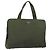 PRADA Borsa a mano in nylon verde argento Auth 170503