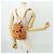 Zaino in suede Gucci Bamboo arancione oro Auth 169373 D'oro - vista 28
