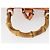Zaino in suede Gucci Bamboo arancione oro Auth 169373 D'oro - vista 7