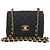 Borsa a Spalla Mini Matelassé in Satin Chanel Nero