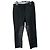 Calças Joseph Pretas de Algodão Stretch e Couro Preto