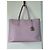 Bolso tote Roberto Cavalli de cuero texturizado lavanda Rosa Púrpura - vista 6