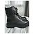 Stivali Ranger con piattaforma in pelle nera Liu.Jo Nero - vista 12