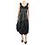 Prada Abito midi a contrasto kaki e nero - taglia UK 10