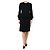 Burberry Schwarzes Wollcrepe-Midi-Kleid - Größe UK 8