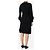 Burberry Schwarzes Wollcrepe-Midi-Kleid - Größe UK 8 - Ansicht 2