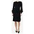 Burberry Schwarzes Wollcrepe-Midi-Kleid - Größe UK 8 - Ansicht 3