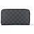Louis Vuitton Zippy Organizer NM Damier Graphite Long Wallet Brown Black - view 2