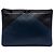 Clutch Chanel Boy O in pelle di agnello bicolore blu medio Blu scuro