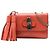 Gucci Laranja Pequena Bolsa de Couro Miss Bamboo Transversal