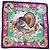 Foulard in seta "Fauna e Flora del Texas" di Hermès Marrone Rosa Blu Beige Verde