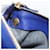 Céline Celine Trio Leather Small Blu  - vista 7