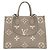 Borsa OnTheGo Monogram Empreinte Louis Vuitton Beige Grigio