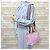 Borsa a Spalla Prada Canapa Tote SS Rosa Bianco - vista 2