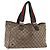 Bolsa Tote Gucci GG Canvas Web Sherry Line Bege Prata Vermelho 145758 Auth bs33193