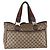 Bolsa Tote Gucci GG Canvas Web Sherry Line Bege Prata Vermelho 145758 Auth bs33193 - vista 2