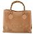 Borsa a mano in pelle scamosciata Gucci Bamboo marrone oro Auth 166728 D'oro - vista 13