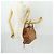 Borsa a mano in pelle scamosciata Gucci Bamboo marrone oro Auth 166728 D'oro - vista 21