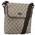 Gucci Borsa a Spalla GG Supreme PVC Beige Oro 223666 Auth 170370 D'oro