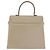 Borsa a mano Gancini in pelle beige e oro Auth 170123 di Salvatore Ferragamo - vista 2