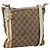 Borsa a Spalla Gucci GG Canvas Sherry Line Beige Oro 144388 Auth 163466 D'oro