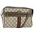 Gucci Borsa GG Supreme Web Sherry Line PVC Beige Oro 32 02 005 Auth 169059 D'oro
