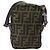 Borsa a Spalla in Tela Zucca FENDI Nera Marrone Auth 170451 Nero - vista 2